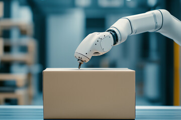 The future of automation robotic arm handling packages in modern industry