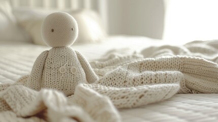 Wall Mural - Knitted Toy on a Blanket