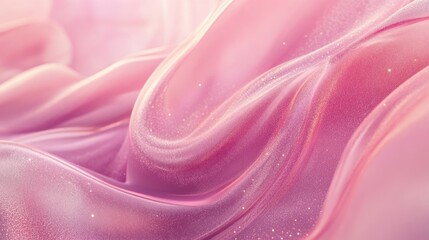 Poster - Elegant abstract background in pink featuring glitter and flowing waves
