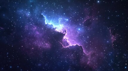 Wall Mural - fantasy space sky with beautiful stars and galaxies 3d cartoon rendering