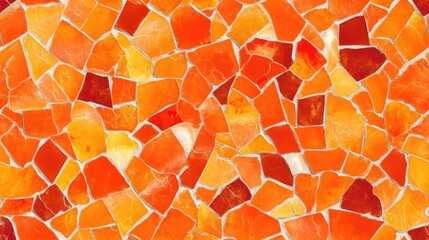 Poster - Orange mosaic texture creation