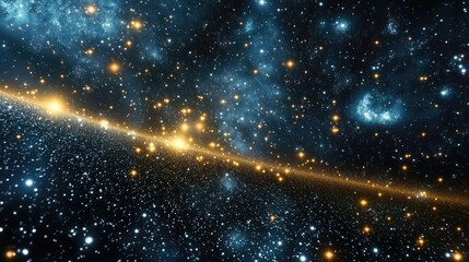 Wall Mural - cartoon rendering of the universe in a night sky in 3d