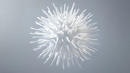 Poster - 3D cartoon depiction of a white firework ball for Halloween Christmas and New Year