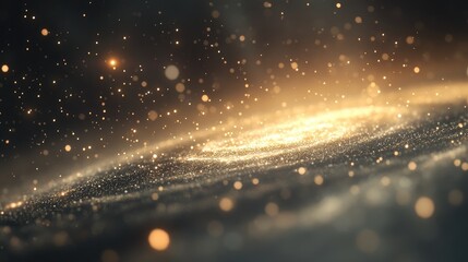 Wall Mural - long exposure photograph with grain of the milky way galaxy in a 3d cartoon rendering featuring cert