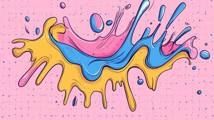 Poster - Colorful Abstract Paint Splash Background