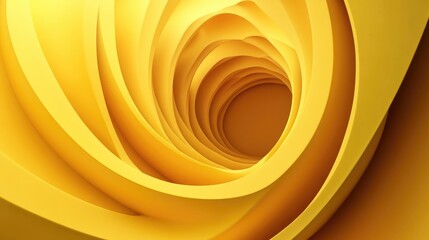 Poster - Monochrome abstract fractal illustration in shades of yellow