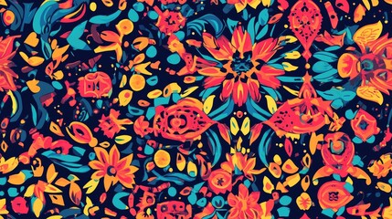 Poster - Vibrant multicolored kaleidoscope pattern