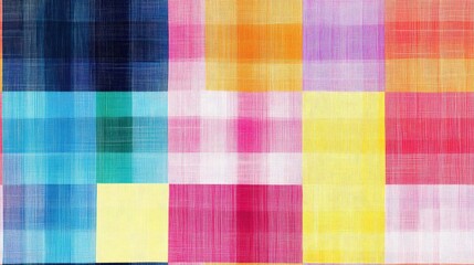 Poster - abstract texture multicolored gingham pattern modern intersecting striped background geometric weave illustration for wallpaper textiles fabric garment and gift wrapping paper graphic design
