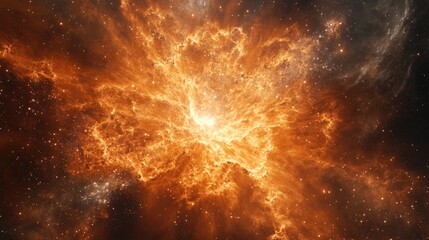 Wall Mural - cartoon rendering in 3d of a massive star making nebula visible to the naked eye located 1 450 light