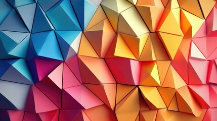 Poster - low poly triangle pattern background
