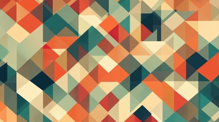 Poster - Geometric flat design featuring a mosaic pattern