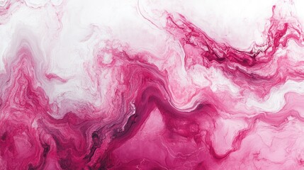 Poster - Fantasy marble texture in abstract style A romantic fractal background featuring shades of pink and white Created through digital art with 3D rendering techniques