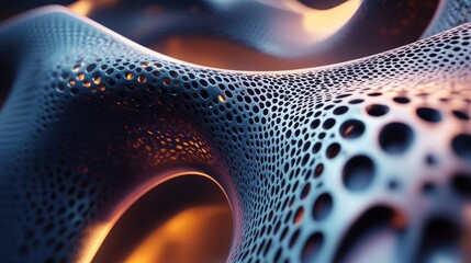 Poster - Futuristic abstract forms rendered in 3D