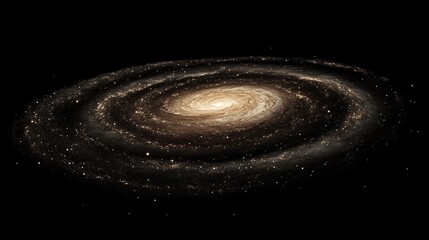 Wall Mural - illustration of the milky way in 3d cartoon rendering of a spiral galaxy