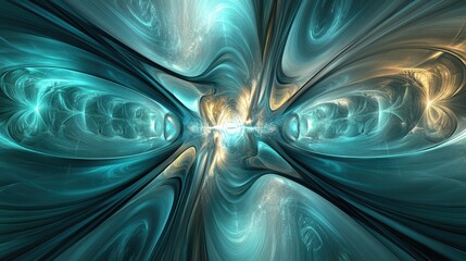 Poster - Futuristic abstract background with a fantasy theme in 3D design