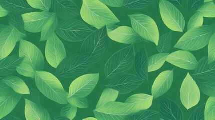 Poster - Green leaf backdrop for web design