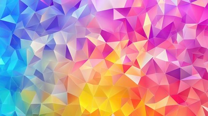 Fototapete - Low Polygon Triangular Pattern Backdrop