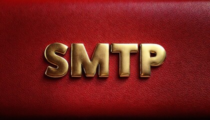 Poster - SMTP Mail Protocol Logo on Red Background