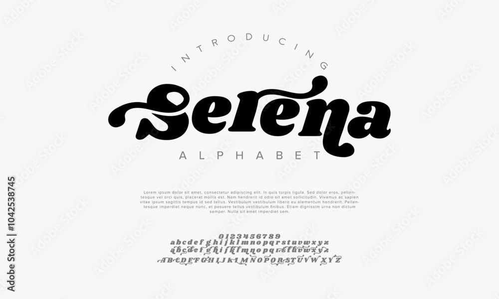Serena Font Script Serena typography beauty fashion elegant minimalist serif italic fonts ...