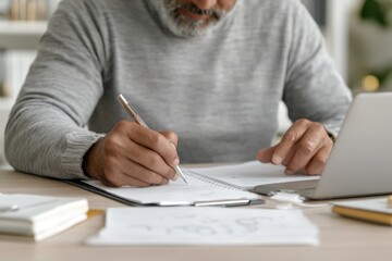 Teacher Conducting Online Class from Home Office