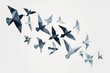© Yuliia - Geometric birds flying in a minimalist design