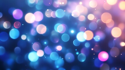 Leinwandbilder - An abstract background featuring colorful, blurred bokeh lights that create a vibrant and dreamy atmosphere.