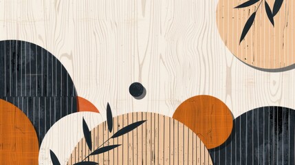 Poster - Abstract Art with Wood Texture