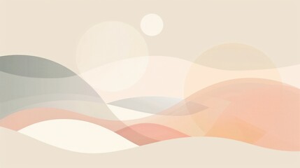 Wall Mural - Abstract Landscape with Soft Hues