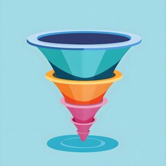 Poster - Abstract Funnel Shape Graphic Illustration