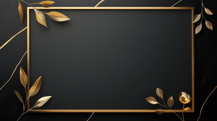 Poster - Dark black background with gold framing, creating a sense of sophistication and luxury.