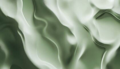 Leinwandbilder - A smooth, abstract texture featuring flowing, wavy patterns in soft green tones, evoking a sense of calm and natural beauty.