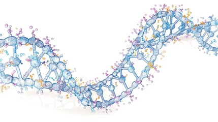 Sticker - DNA double helix illustration