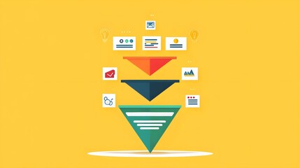 Poster - Funnel Chart Infographic Design Template