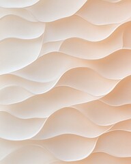 Fototapete - Elegant Abstract Digital Background with Soft Wavy Patterns Symbolizing Wellness and Tranquility