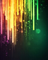Aufkleber - Vibrant Digital Glitch Abstract Connection Loss with Colorful Vertical Streaks