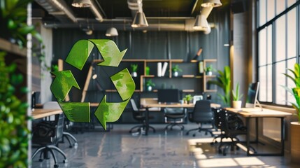 Sticker - Green Office, Sustainable Workspace