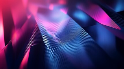 Aufkleber - A vibrant digital abstract featuring waves of pink and blue light, creating a captivating visual effect.