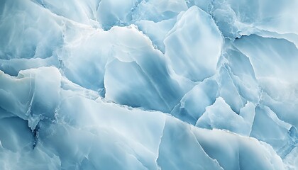 Aufkleber - A close-up view of textured ice, showcasing various shades of blue and white, highlighting the intricate patterns and crystalline structures.
