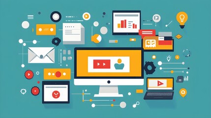 Poster - Digital Marketing Strategy  Online Business Growth  Video Marketing  Content Creation
