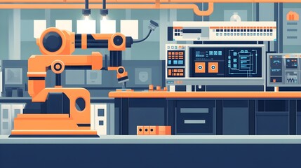 Poster - Industrial Robotic Arm Automation Manufacturing Factory Technology