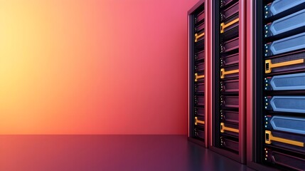 Poster - Antimalware Software Guarding Server with Clean Background for Cybersecurity