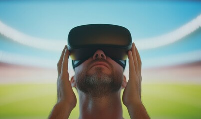 Aufkleber - Modern Escapism Immersive Sports Experience with Virtual Reality in Focus
