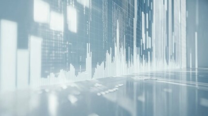 Poster - Clean Financial Charts with High Contrast on White Background