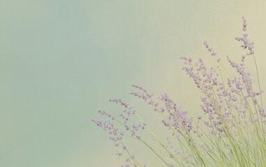 Poster - Minimalist Lavender Arrangement in Pastel Tones