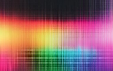 Aufkleber - A vibrant spectrum of colors creates a visually stunning abstract design, resembling sound waves or musical frequencies.