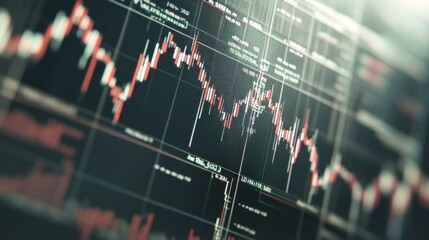 Poster - High Contrast Financial Charts in 3D Style