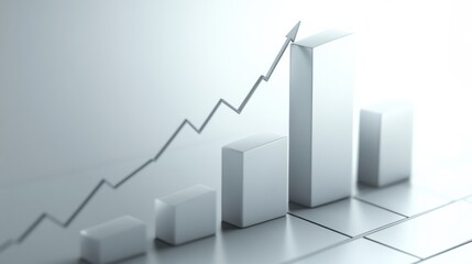 Poster - Modern 3D Graph with High Contrast and Clean Lines