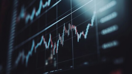 Poster - Modern Financial Chart Design with High Contrast Background