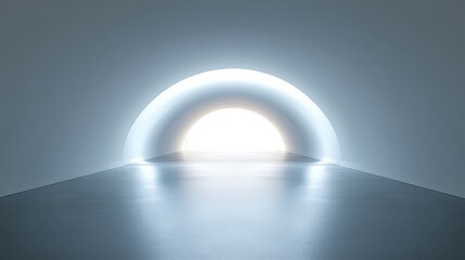 Poster - Modern Management Space with Bright Light and White Background