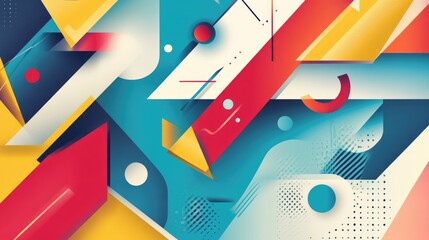 Poster - Vibrant Abstract Geometric Background Design